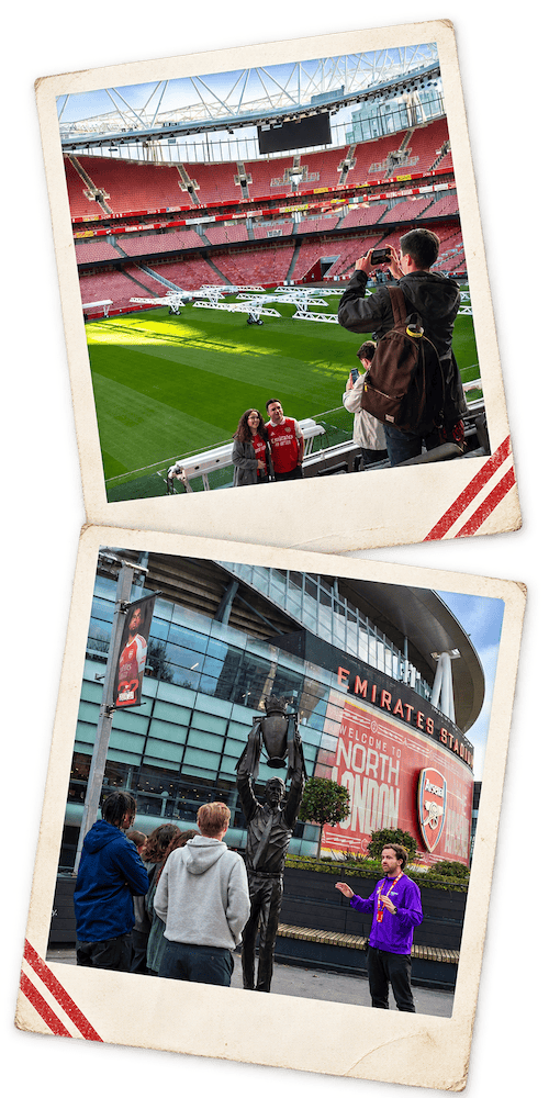 Polaroid photograph of Emirates stadium tour