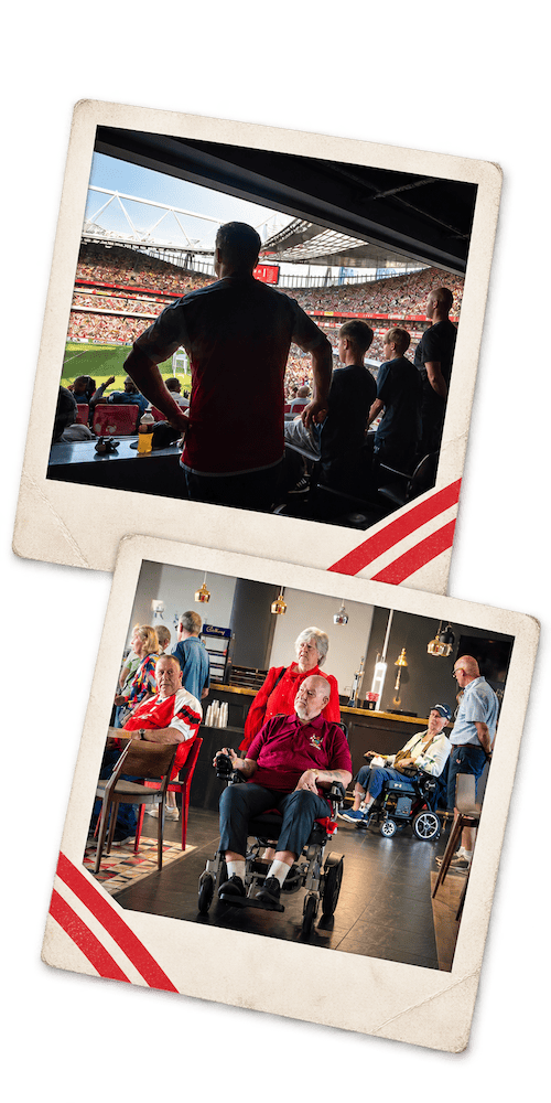 Polaroid photograph of Emirates stadium tour